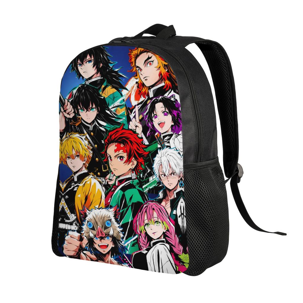 Demon Slayers Backpack for Men Women College School Student Bookbag Fits 15 Inch Laptop Tanjiro Nezudo Tomioka Giyu Agatsuma