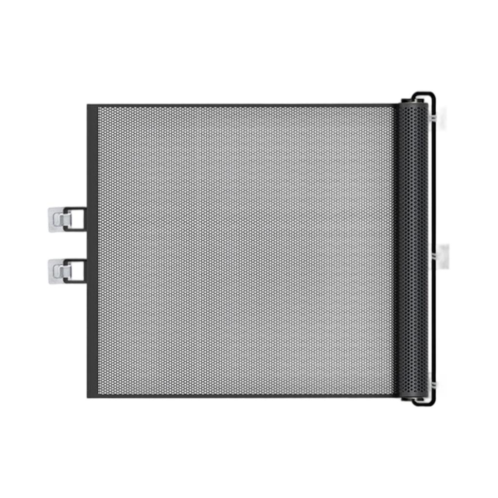 Retractable 130cm Expandable Pet Door Barrier Adjustable Width Pet Gate For Stairs Kitchen White Durable Metal Mesh Childproof Household Barrier