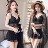 New three-piece swimsuit women's split belly cover and thin black lace skirt conservative swimsuit seaside vacation style
