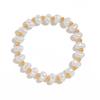Wind Metal Texture Wide Bracelet Bracelet Fashion Imitation Pearl Beaded Irregular Bracelet