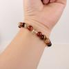 Festive Gifts Tiger Eye Red Agate And Striped Agate Beaded Bracelet Warm Fashion Jewelry For Men And Women Daily Wear Simple Versatile Accessory