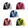 Teen Butterfly Pattern Knit Hat Ear Protecting Winter Driving Hat for Girls Boys