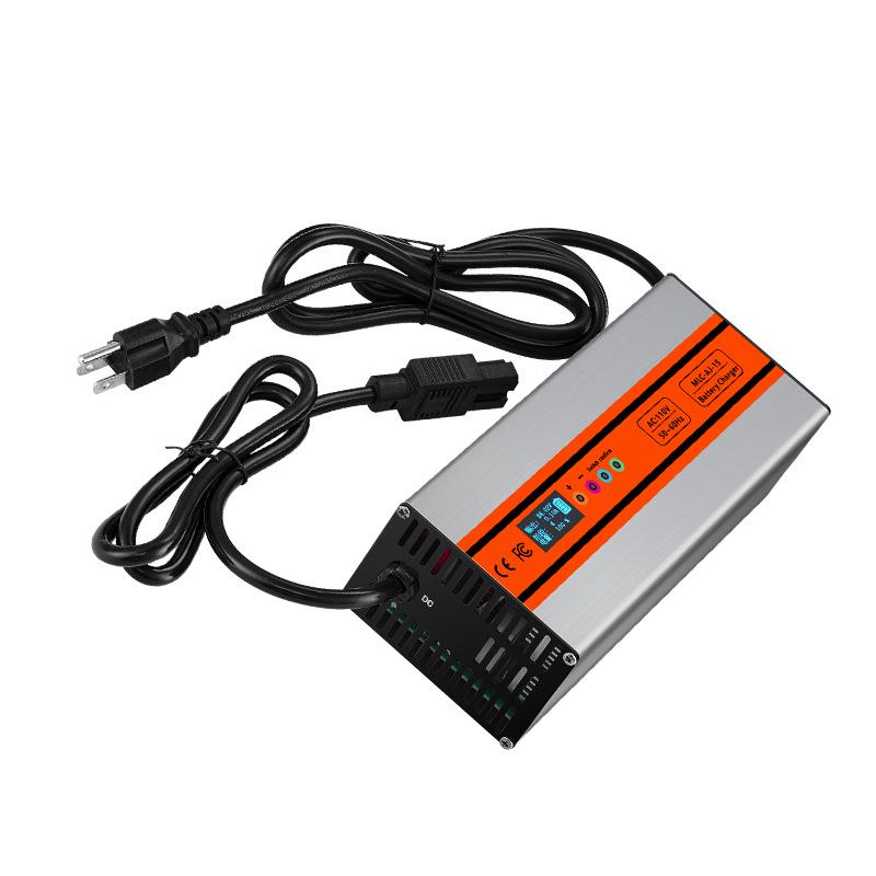 Adjustable 15A EV Lithium Battery Charger, 48V/60V/72V, 110V Input (US Standard)