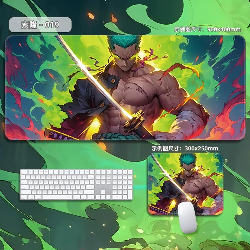 High Quality Roronoa Zoro ONE PIECE Leather Mouse Pad Oversized Small Cartoon Office Game E-sports Computer Keyboard Pad Table Mat Animation Periphery