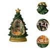 Christmas Tree Music Box Decor Decorative Craft Portable Art Creative Ornament for Living Room Home Holiday Bedroom Restaurants