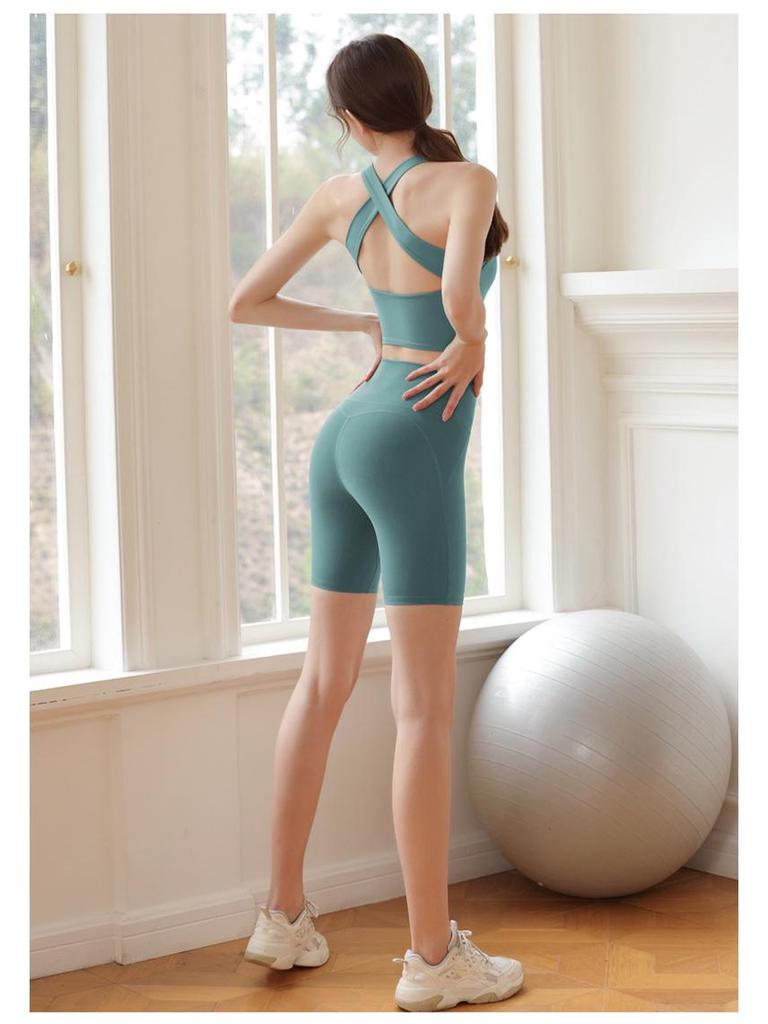 High Waist Tummy Control Sports Shorts - Peach Butt Lift Yoga Pants for Running, Cycling, and Fitness