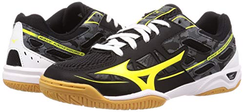 Mizuno Wave Kaiserburg 6 Table Tennis Shoes, Black/Yellow/White, Size 28.5 cm, 3E
