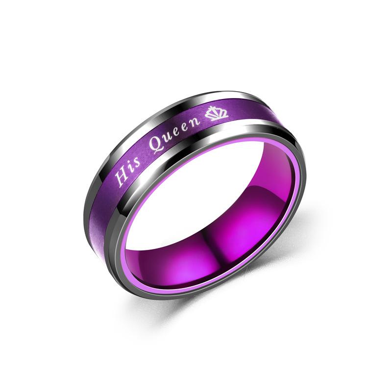 Neue Partnerringe Ihr König Seine Königin Edelstahl für Damen Herren Krone Romantische Jubiläums-Eheringe Ring Schmuck Geschenke