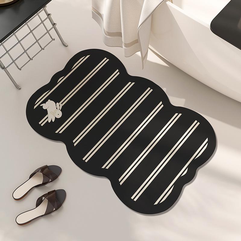 Ins Luft Badezimmertür Wasseraufnahme Rutschfeste Fußpolster Badezimmer Schnelltrocknend Verschleißfeste Fußpolster Unregelmäßige Kieselgur Bodenpolster