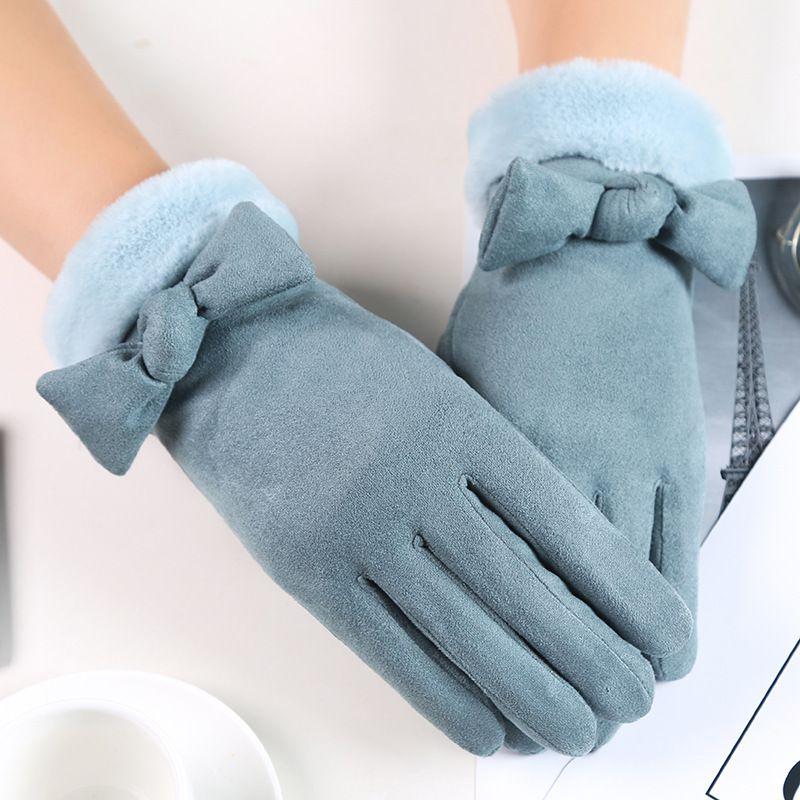 Luxurious Winter Warm Thick Soft Cashmere Touch Screen Gloves For Stylish Women Ladies