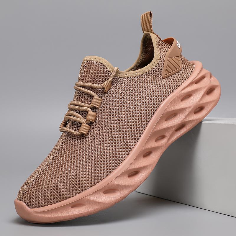 

Summer Men Casual Sport Shoes Breathable Lightweight Sneakers Outdoor Mesh Black Running Shoes Athletic Jogging Tennis Walking 40 коричневый