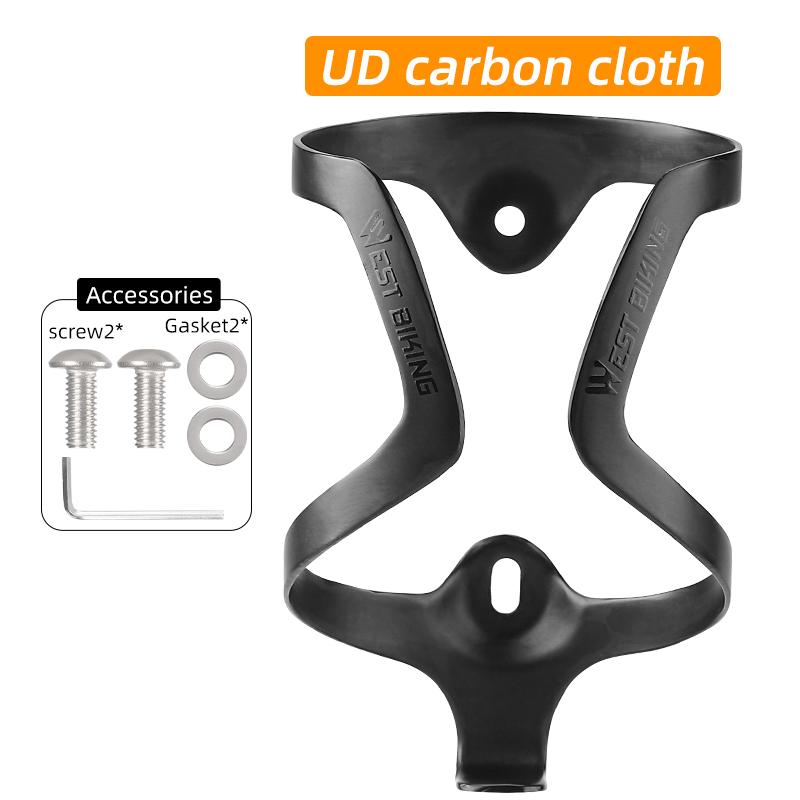 WEST BIKING Carbon Fiber Bicycle Water Bottle Bracket Ultralight 3K/UD Carbon Cycling Bottle Cage MTB Road Bike Accessories