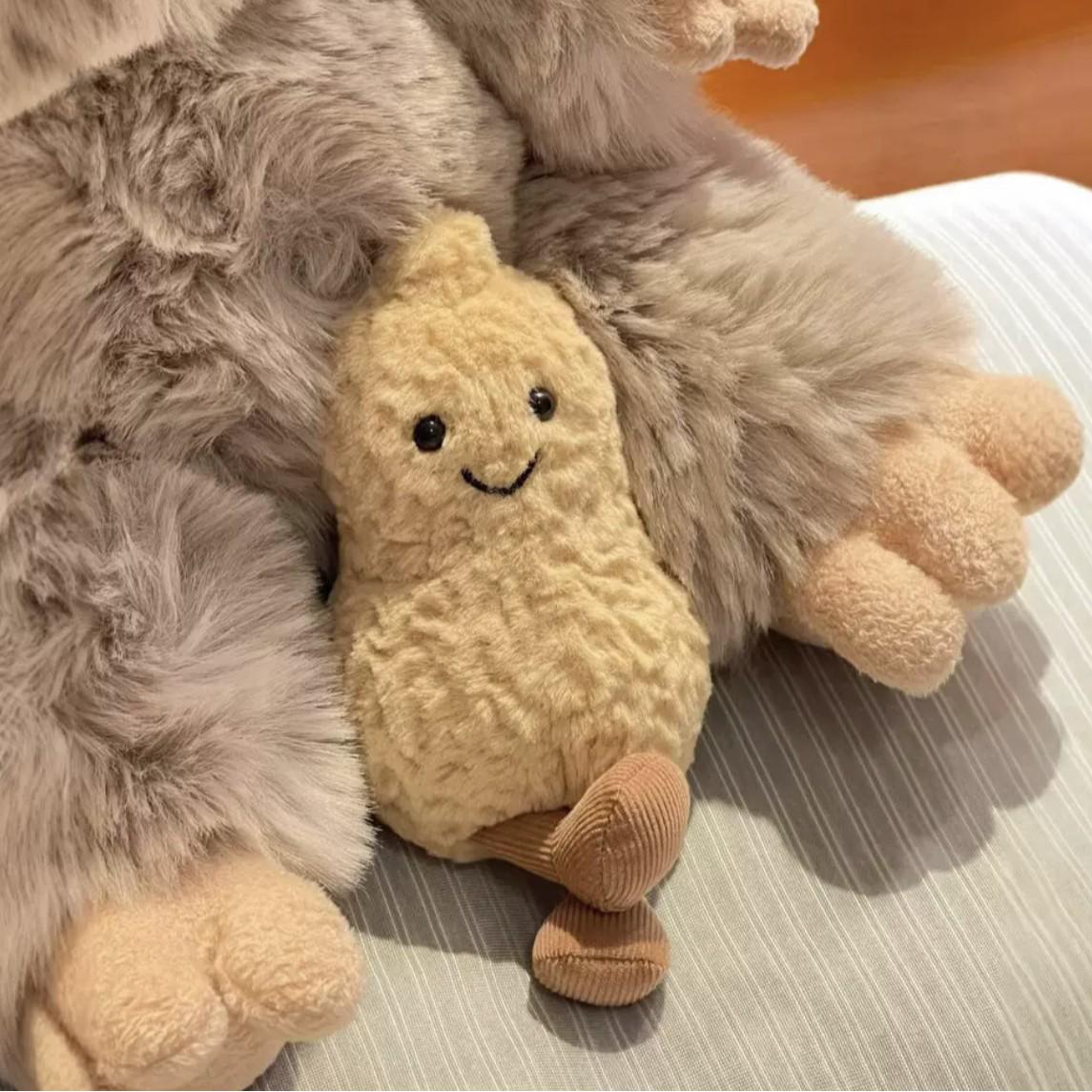 

Adorable Peanut Doll Plush Toy Keychain – Cute Bag Charm & Comfort Gift