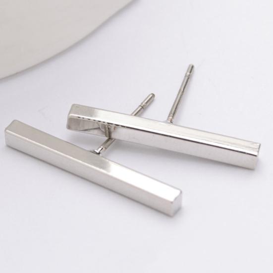 Minimalistyczne Kolczyki Sztyfty w Linii dla Kobiet Biżuteria na Imprezę Walentynki