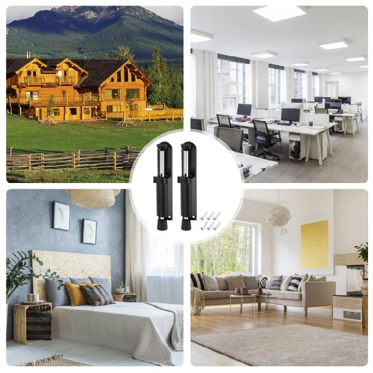 2Pieces Practical Telescopic Spring Door Stoppers With Soft Base for Securly Door Holding On Tile or Wood Floor