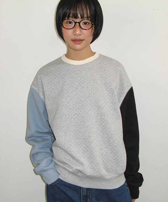RONRON Multi Color Sweatshirt Gray Dot