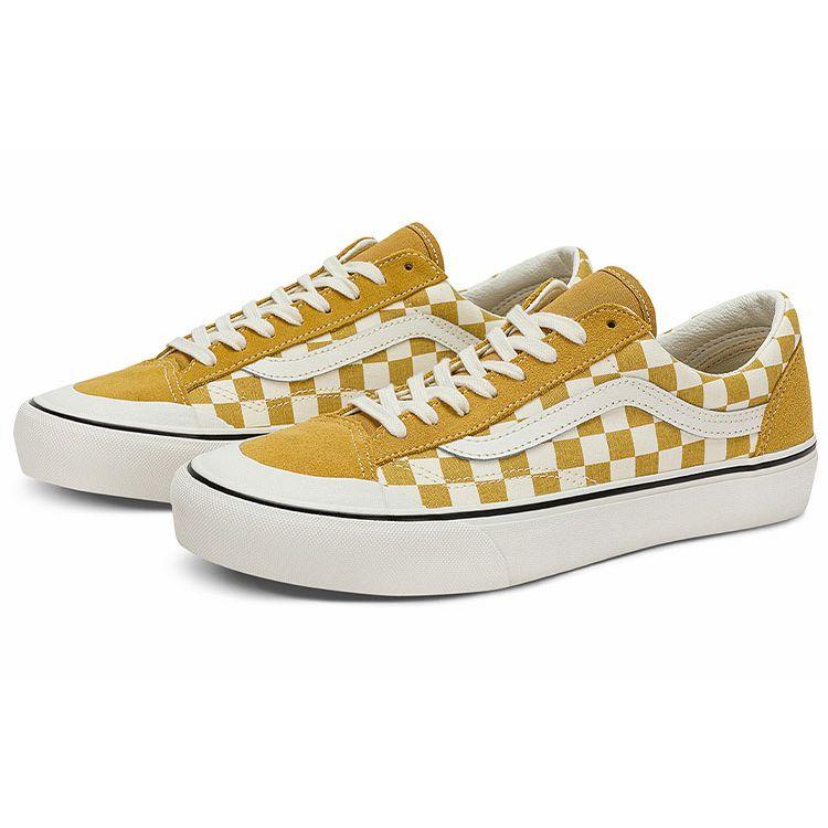 Vans Style 36 SF Checkerboard - Mustard Gold Unisex Sneakers Brown Marshmallow VN0A3ZCJB9I