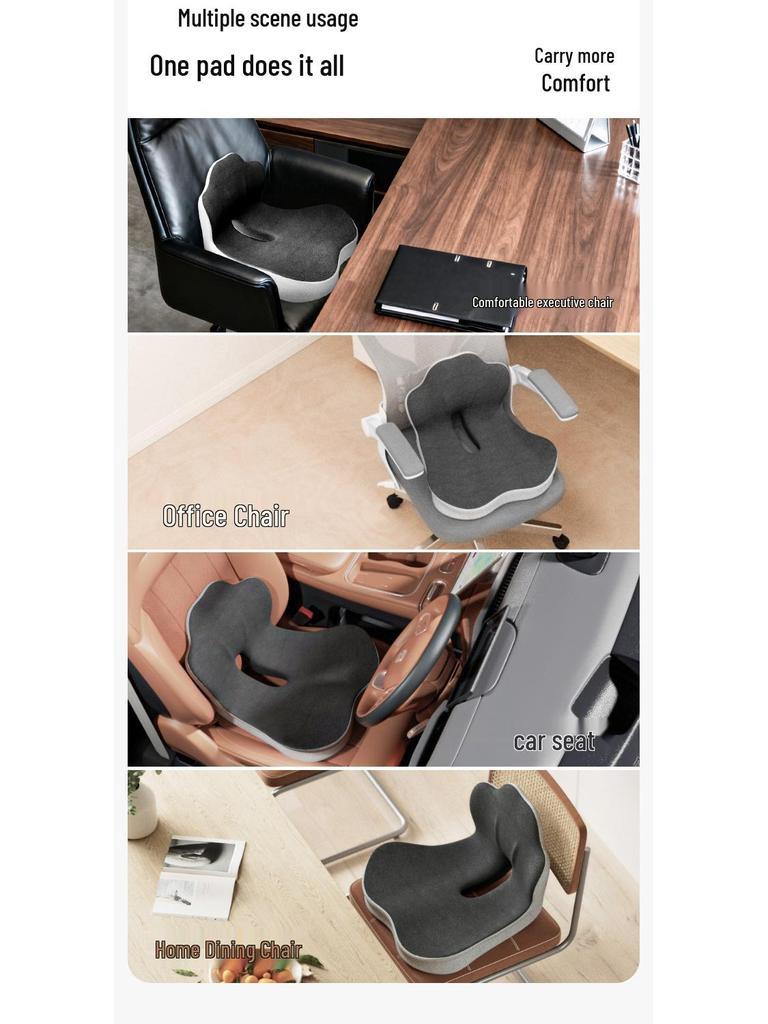 Ergonomic Integrated Seat & Backrest Cushion for Office, Student, and Car Support