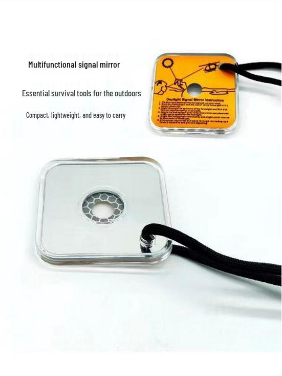 Portable Multifunctional Signal Mirror: Outdoor Survival & Camping Tool