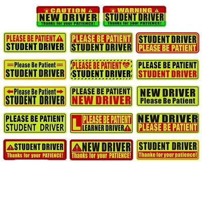 Novice Intern Driver Car Sticker Magnetic Reflective Sticker Popular New+river Novice Car Sticker