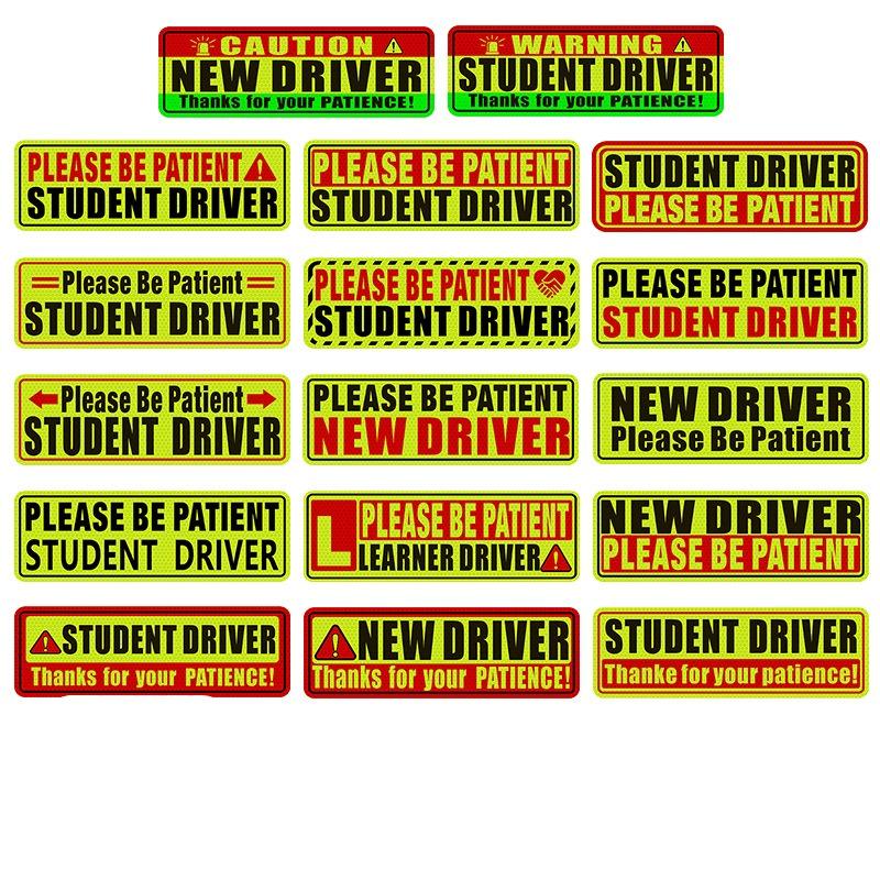Novice Intern Driver Car Sticker Magnetic Reflective Sticker Popular New+river Novice Car Sticker