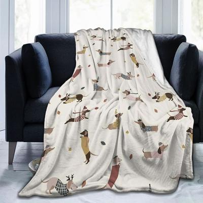 Dachshund Blanket Dogs Animal Flannel Awesome Warm Throw Blanket for Home Spring/Autumn
