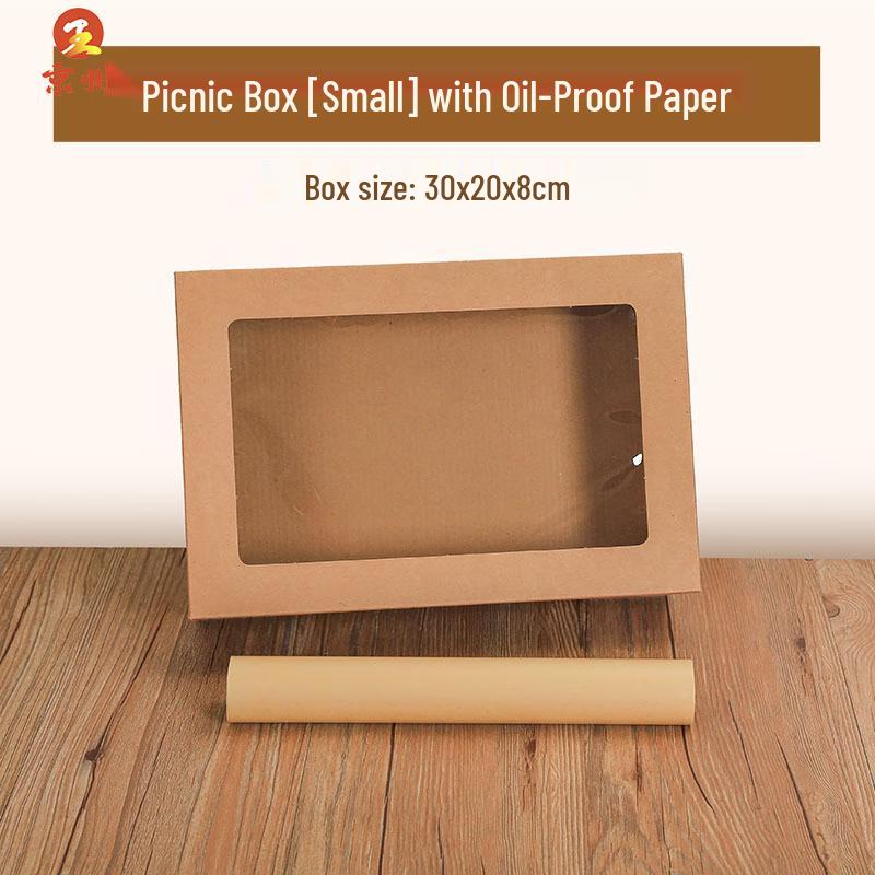 Small Disposable Picnic & Bento Box with Oil Paper