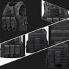 Multipocket Black Tactical Jacket mit Klettverschlüssen und Clips