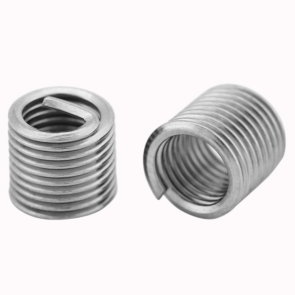 100 Pcs 304 Stainless Steel Wire Screw Sleeve Thread Repair Insert Assortment Kit M5x0.8x2D