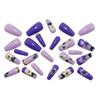 Romantic Purple Floral Ballet Medium Nails - 24-Piece Fashionable Manicure Set