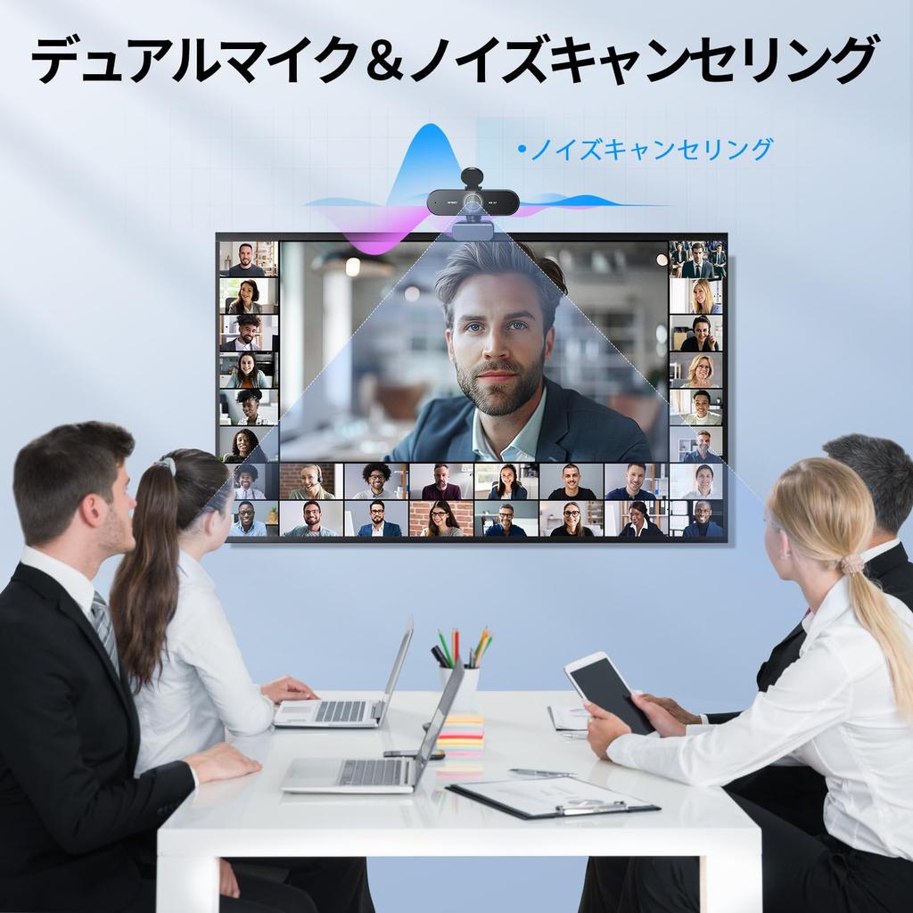 EMEET NOVA 4K Webcam UHD Webcam with PDAF Dual Field of Automatic Light Plug Privacy Suitable for Remote Meetings Live Streaming Autofocus,