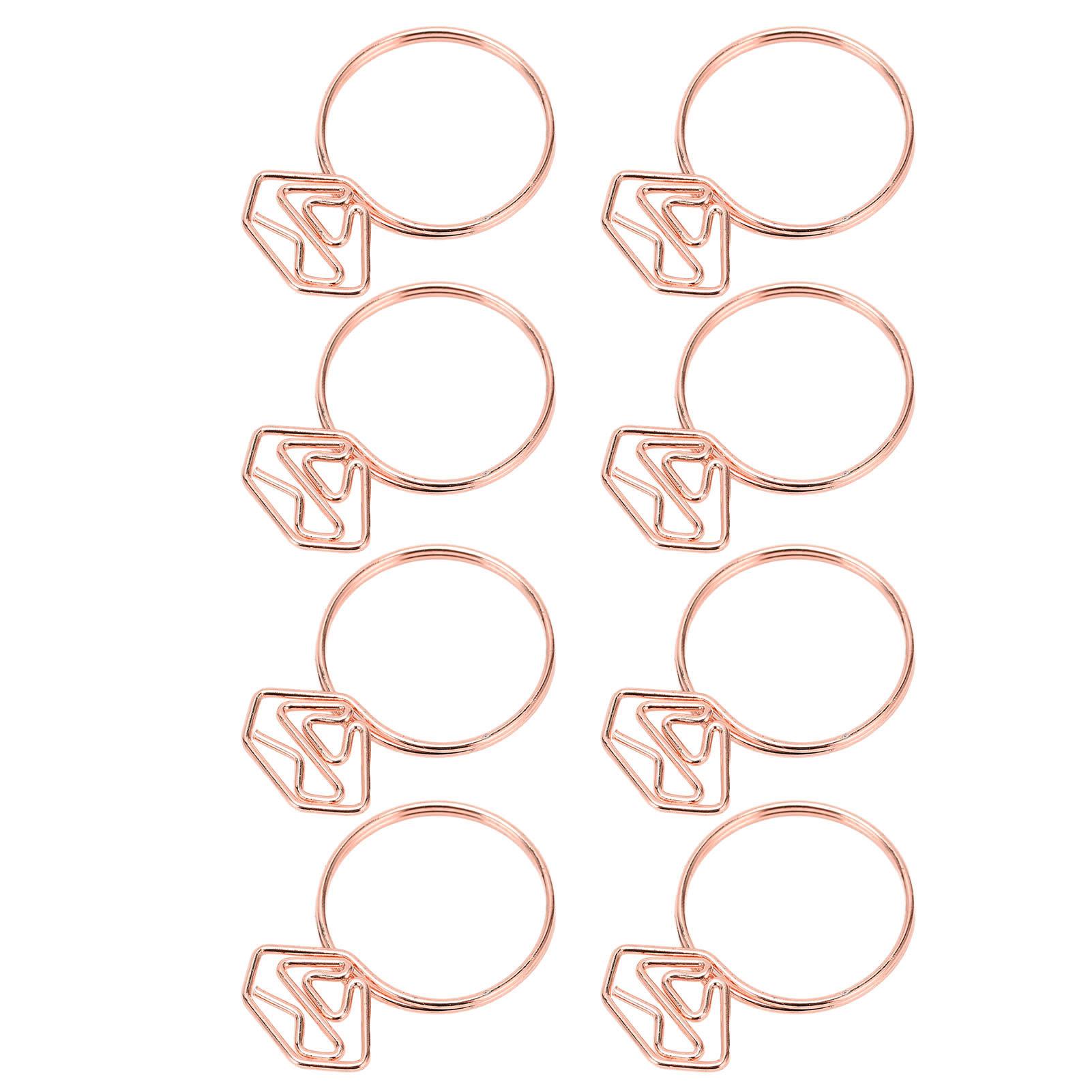 

100Pcs Cute Paper Clips Anti Slip Sturdy Electroplated Metal Paperclips for Family School