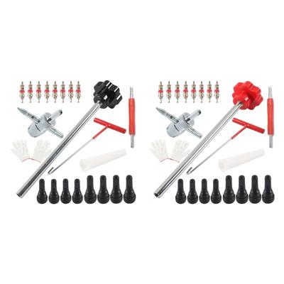 Tire Valves Stem Cores Replacement Tool Kit Quick Change Tire Valves Tool Kit for Replacing Leaky Valves In Motorcycles