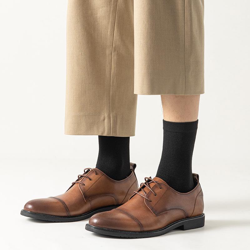 Men's Antibacterial Cotton Mid-Tube Business Socks - New Autumn/Winter Collection