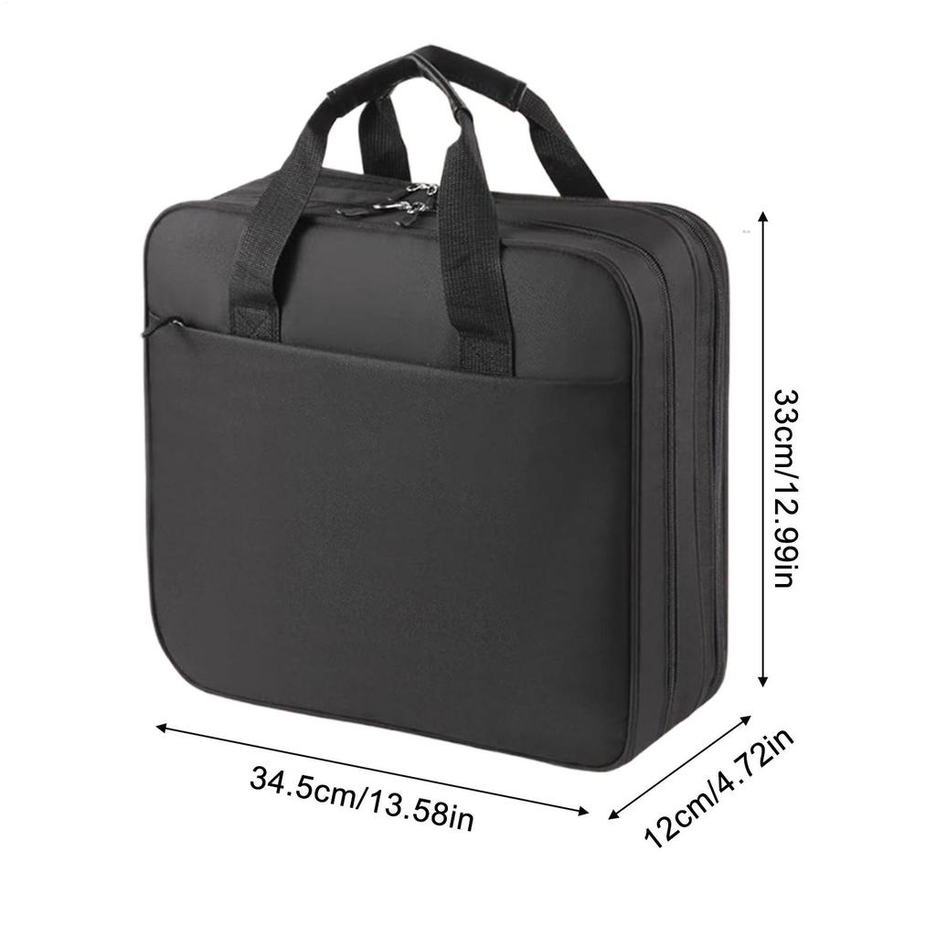 3-Ring Binder With Zipper Waterproof Oxford Binder Heavy Duty 500-Sheet Capacity Binder Bag With Multi-pockets For 13Inch laptop