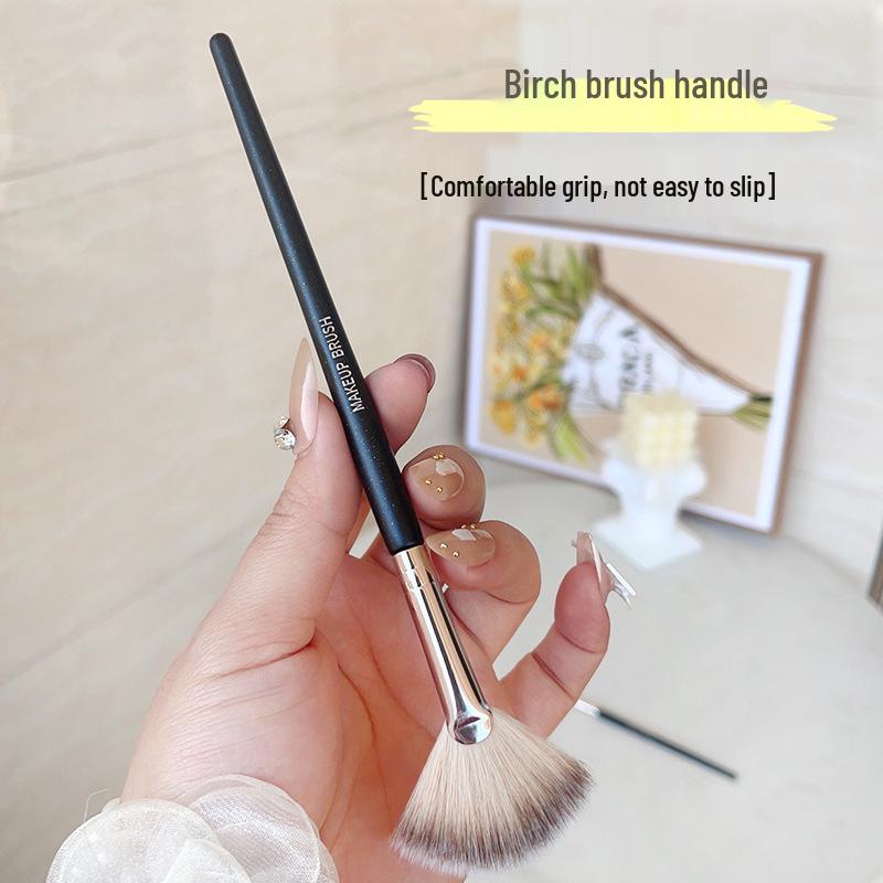 JONBOS Wooden Handle Blending & Highlight Makeup Brush Set