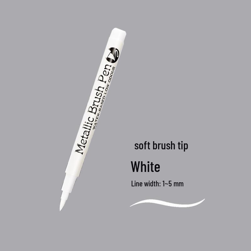 Guangna GN550 Gold & Silver Paint Pen for DIY Photo Albums & Black Cardstock Highlighting.