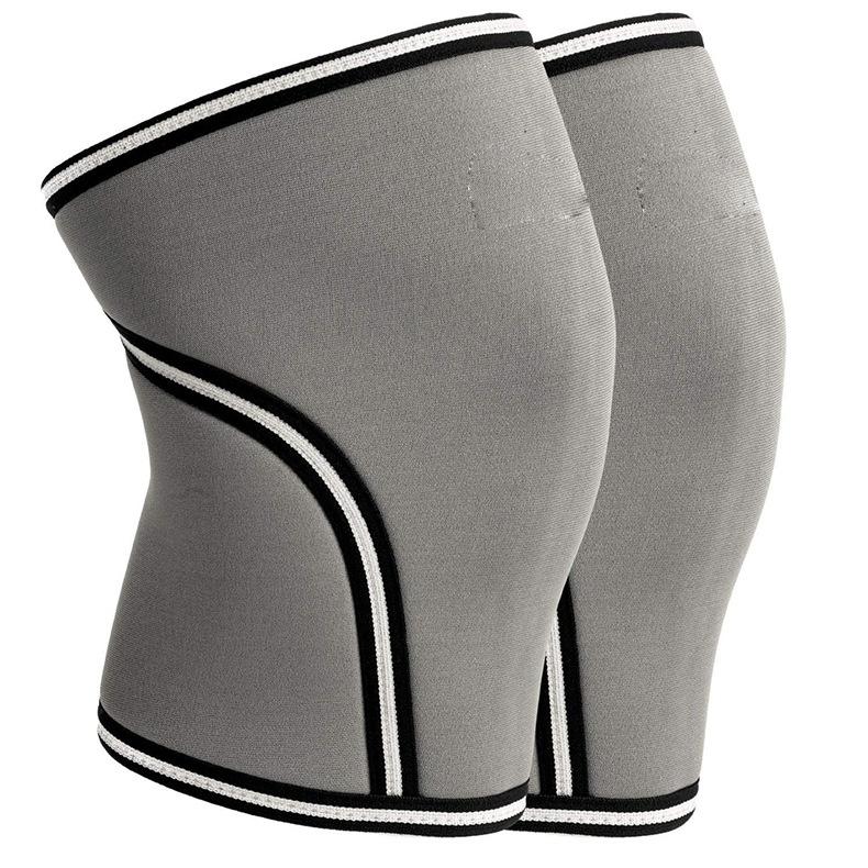 2026 Custom 7mm Nylon & Cotton Gym Sports Weightlifting Powerlifting Knee Pads Compression Sleeves Adjustable Strap