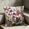 Watercolor Orchid Floral Throw Pillow Cover, Delicate Pink Phalaenopsis Botanical Decorative Cushion Case For Bedroom Couch