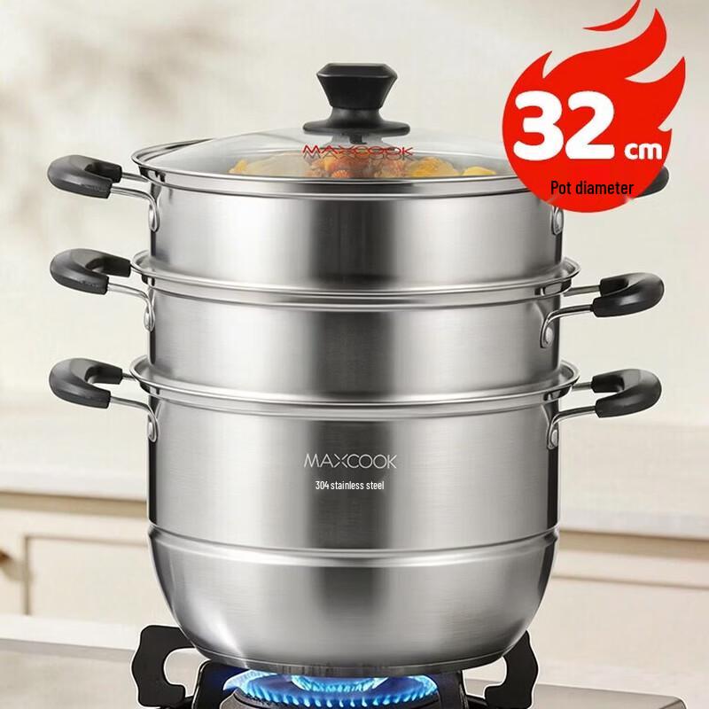 

Mei Chu 32CM 304 Stainless Steel Steamer Pot