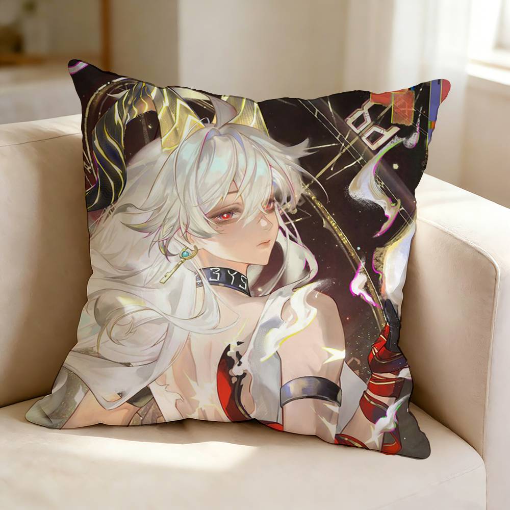 Game WWuthering WWaves ZZani Square DoubleSided printed Pillow Case Bedroom Bedside Pillow Sofa Cushion Cover