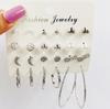 Cross-Border Pearl & Gold Hoop Earrings: Creative French Retro 6-Piece Set for Women