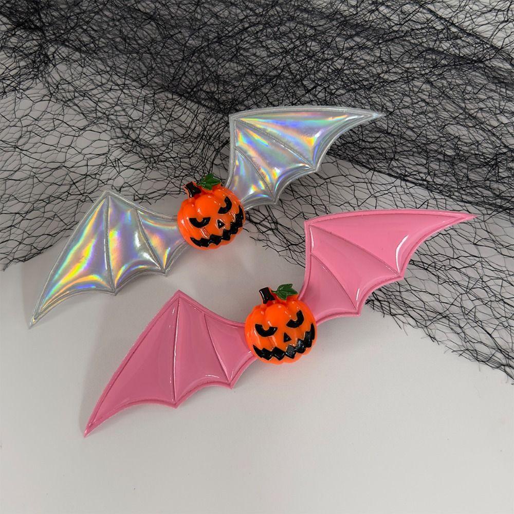 4PCS Resin Bat Wings Hair Clip Y2k Bat Duckbill Side Clip Gothic Halloween Hairpin  Girls
