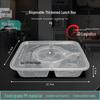 900ml 4-Compartment Disposable Rectangular Lunch Boxes