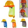 Reflective Safety Helmet Sunshade Mesh Cloth Visor Cover Hat with Neck Cover  Ultraviolet-proof