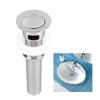Push Bounce Drain Stopper Stainless Steel Sink Stopper Modern Sink Drain Bathroom Sink