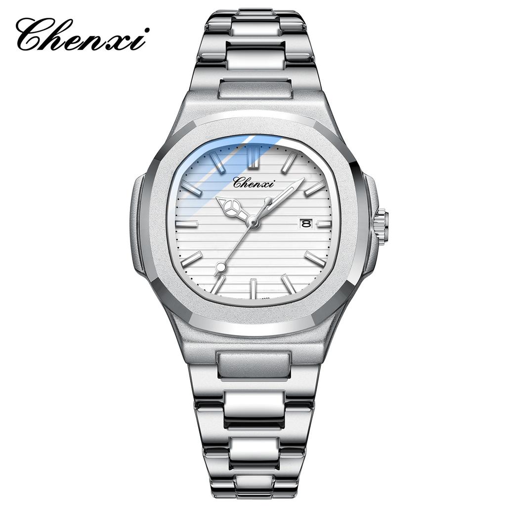 Chenxi Steel Belt Watch Couple Luminous Waterproof Simple Fashion Business Calendar Men'S And Women'S Quartz Watch