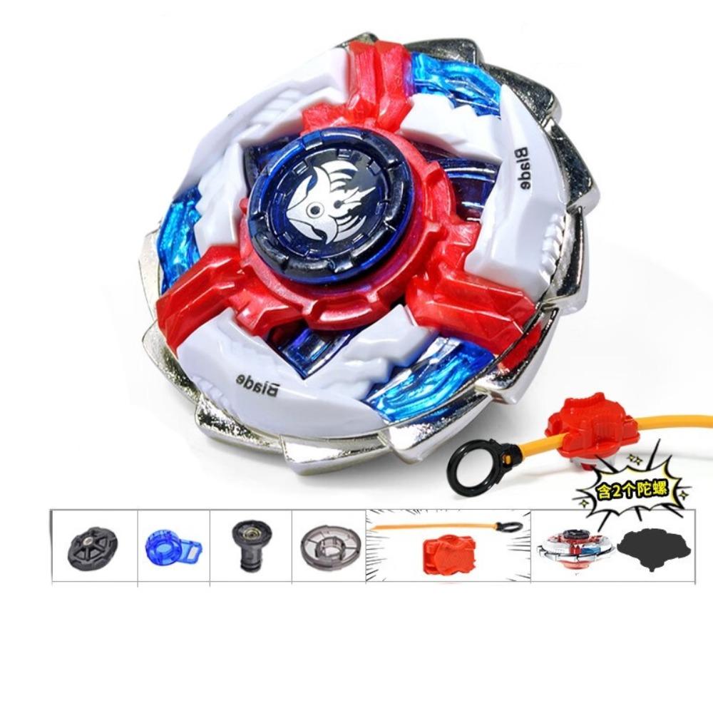 Con lanzador giroscopio juguetes de doble capa peonza juguetes al aire libre juguete giroscópico de metal niños niñas
