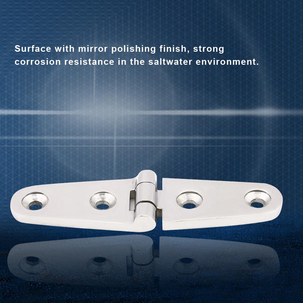 Marine Boat Cabin Door Stainless Steel Hatch Flush Door Hinge Replacement 103 * 27mm