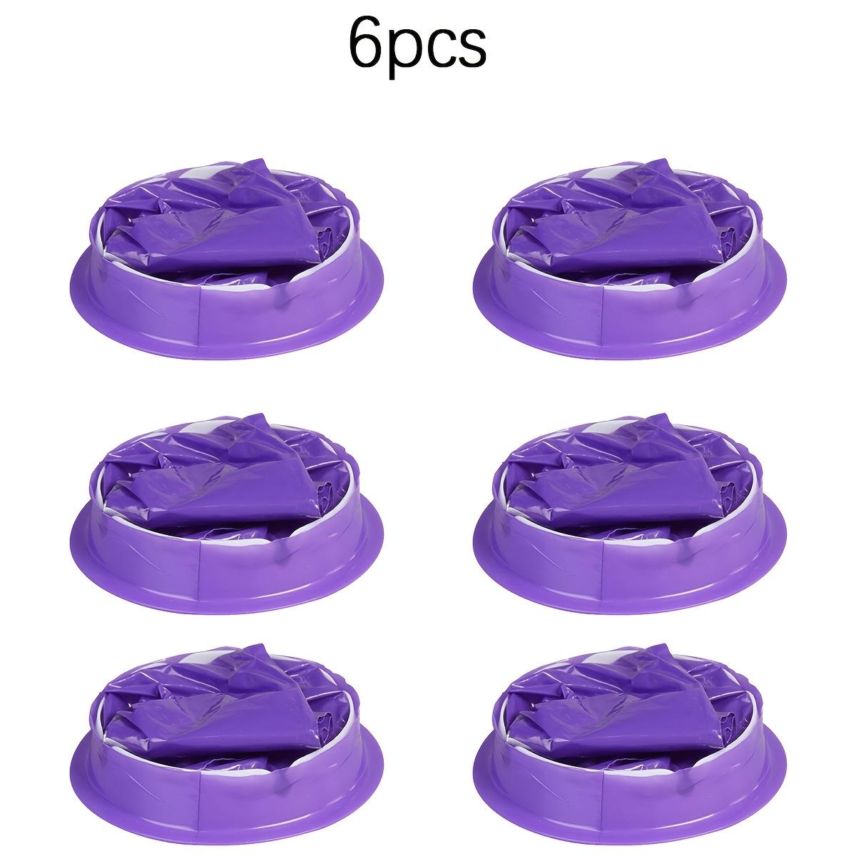 

6 шт. Одноразовые пакеты для рвоты | Надежная застежка для путешествий/автомобиля - Компактные складные, Незаменимые для уборки дома и путешествий на открытом воздухе фиолетовый